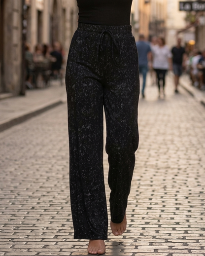 Lumiè — High-Waist Sequin Wide-Leg Trousers