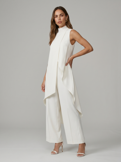 Sara — Set of Asymmetric Tunic and Palazzo Trousers