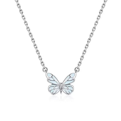 Papillon — Blue Butterfly Necklace with Delicate Charm