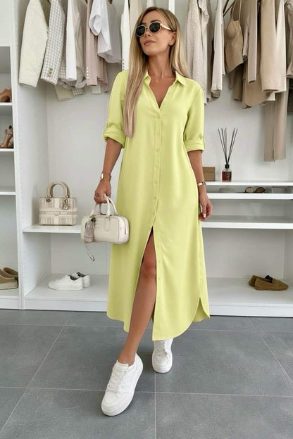 Odalys — Oversized Cotton-Blend Shirt Dress
