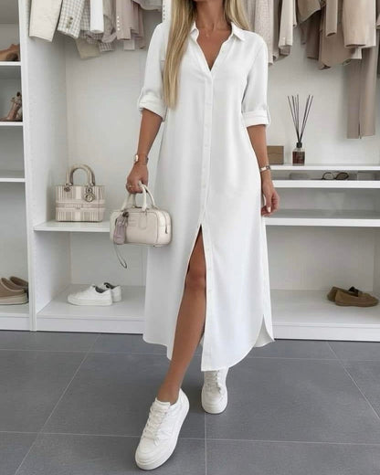 Odalys — Oversized Cotton-Blend Shirt Dress