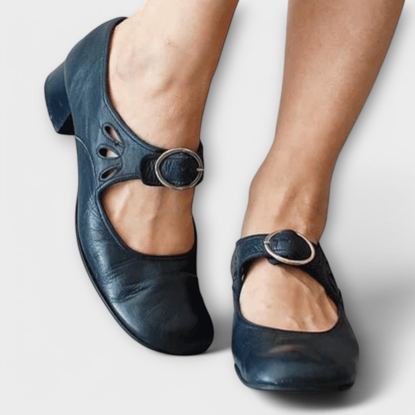 Iveta - Comfortable Mary Jane Block Heel Shoes