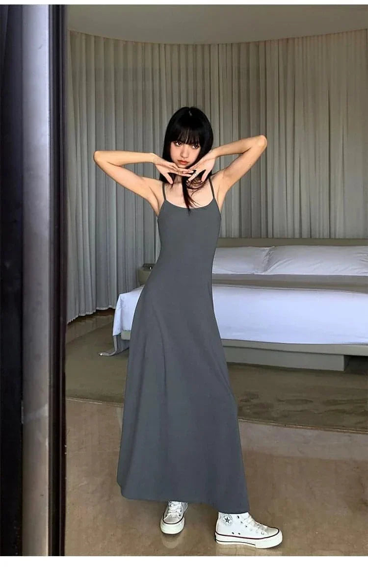 Summer Spaghetti Strap Maxi Dress