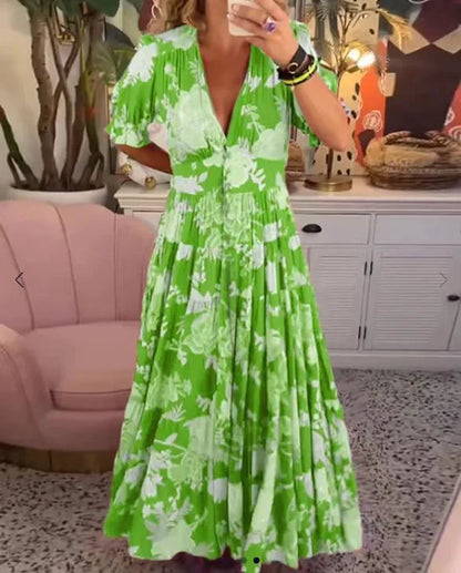 Vellené — Botanical Bloom Floral Maxi Dress