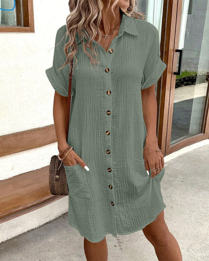 Linnae —Women's Linen Midi Dress