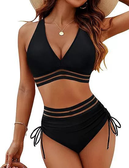 Sauvàge — High-Waist Leopard Print Bikini Set