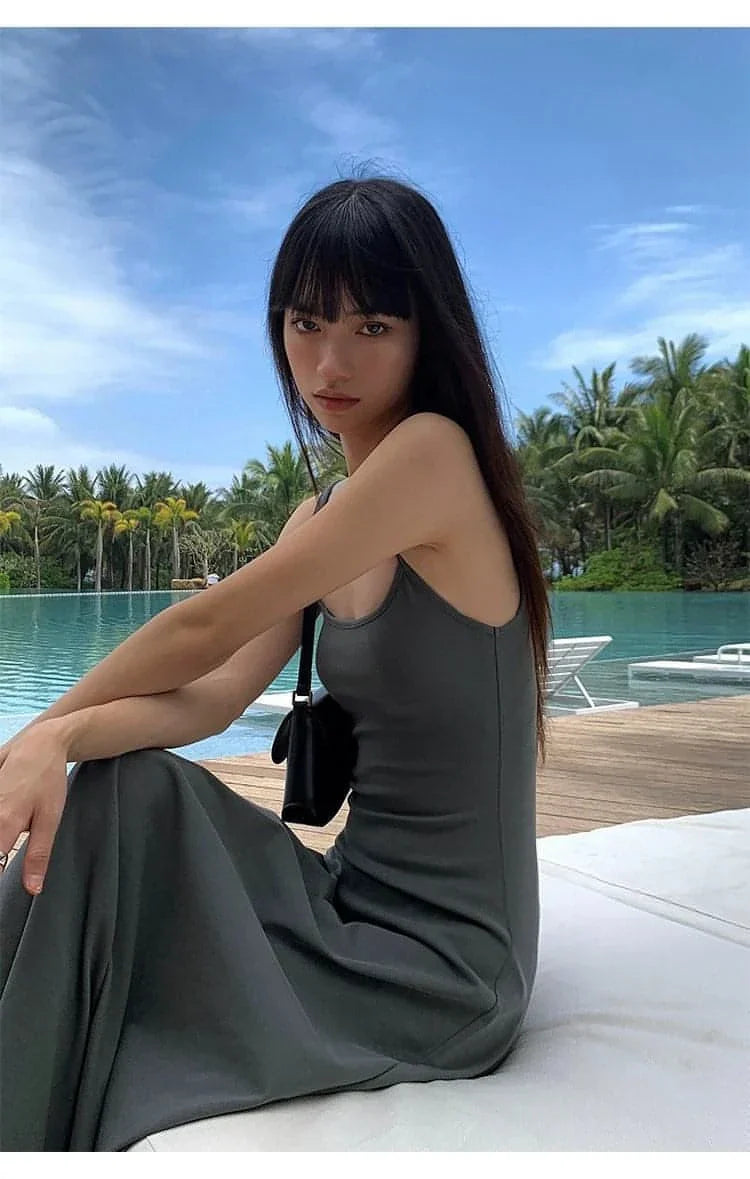 Summer Spaghetti Strap Maxi Dress