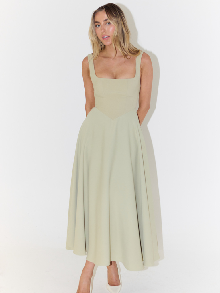 Melis Grace — Women's Elegant Midi Dress