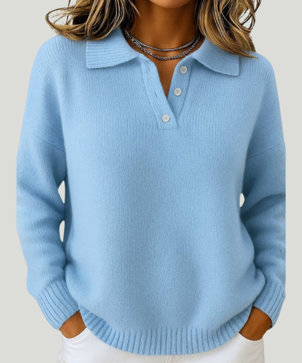 Clementine | Soft sweater with collar