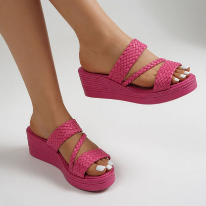 Tresseline — Woven Wedge Mule Sandal