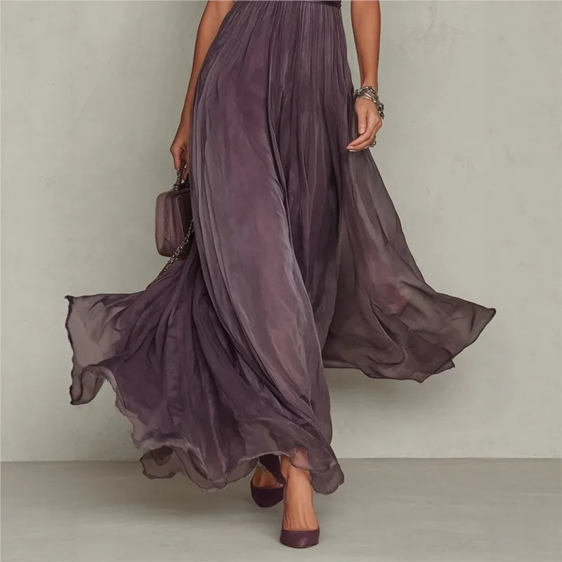 Incanto — Vintage Lace Chiffon Maxi Dress