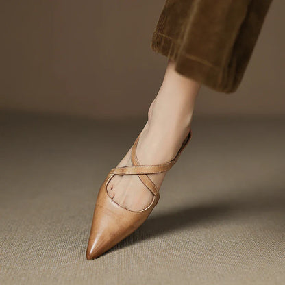 Aluna Genuine Leather Mules