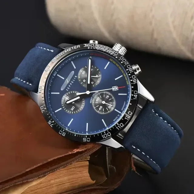 Ardenfort Classic Chronograph Watch — Leather-Strapped