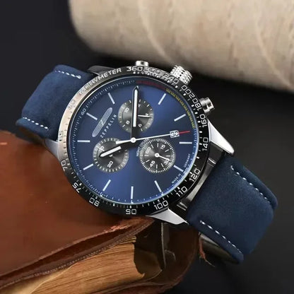 Ardenfort Classic Chronograph Watch — Leather-Strapped