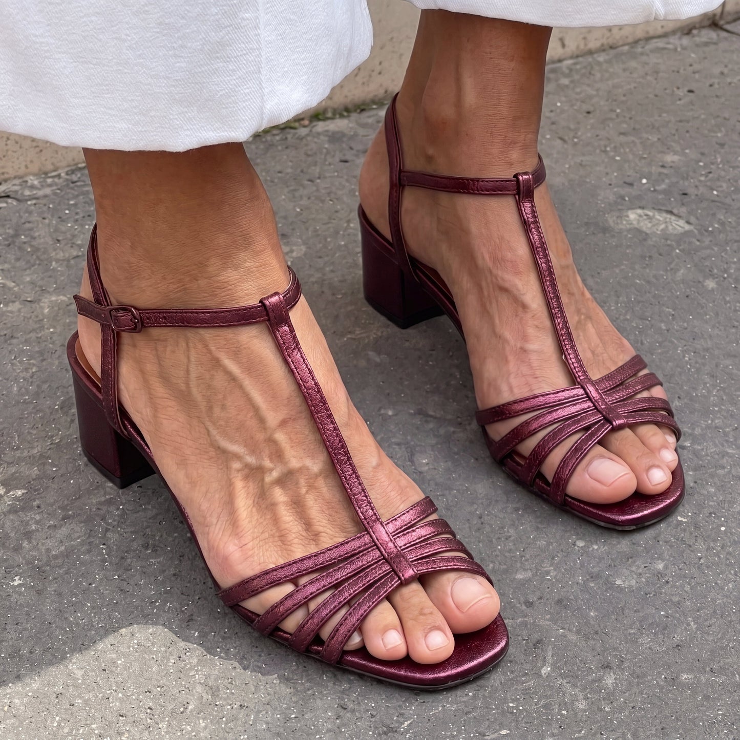 Alegra — Gold Strappy Sandals