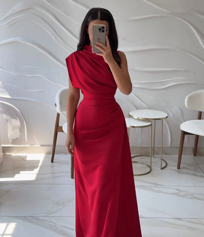 Ailinore — Sleeveless Elastic Taffeta Dress