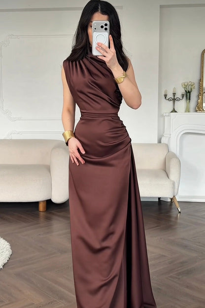 Ailinore — Sleeveless Elastic Taffeta Dress