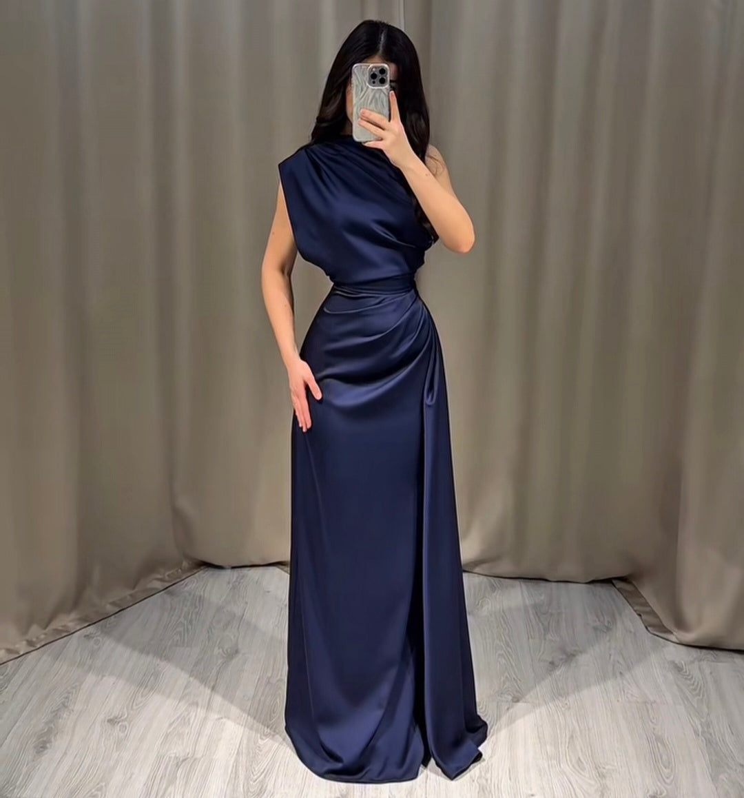 Ailinore — Sleeveless Elastic Taffeta Dress
