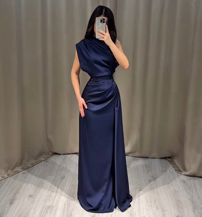 Ailinore — Sleeveless Elastic Taffeta Dress