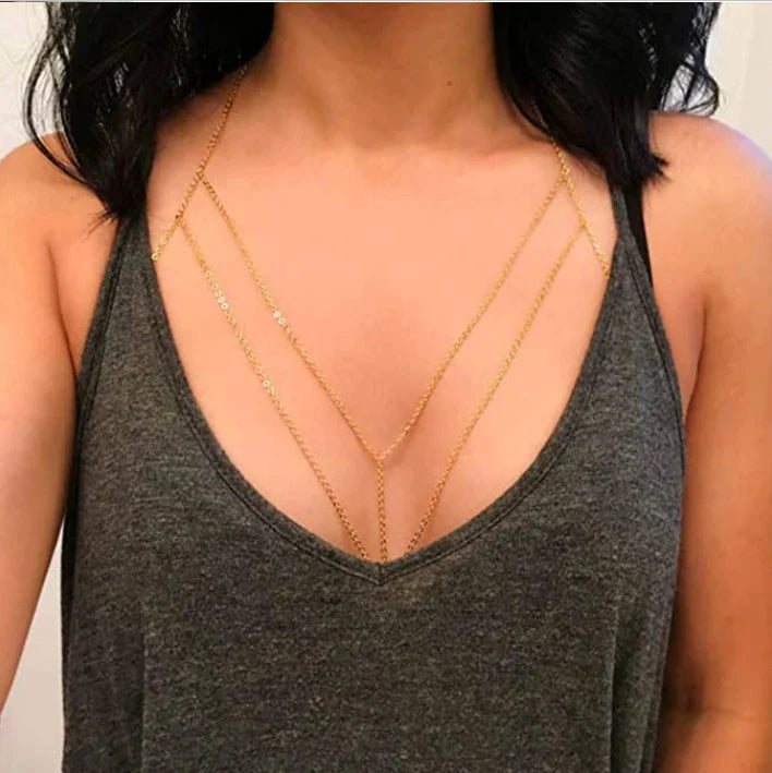 Bra Chain — Double-Layer Adjustable Body Jewelery