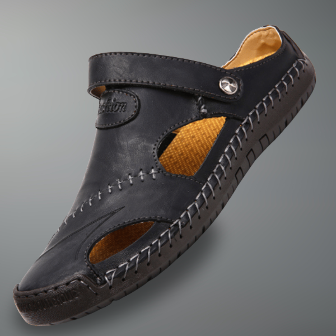 Cordovan — Handstitched Cowhide Leather Sandal