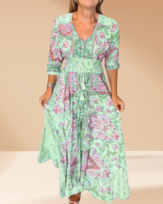 Marevé V-Neck Elegant Summer Dress