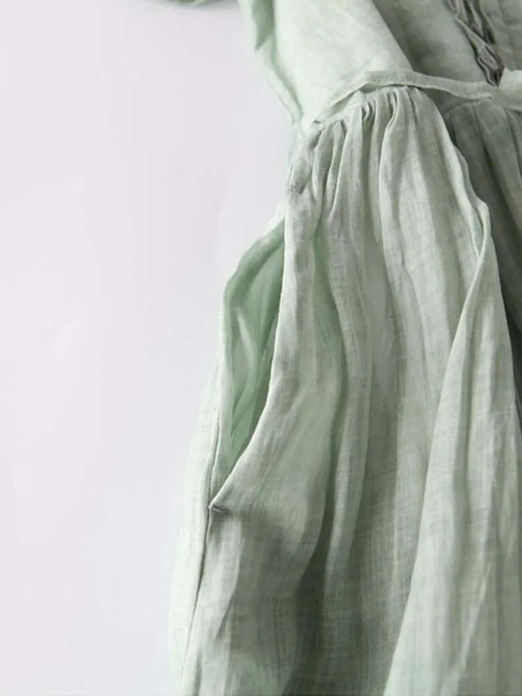Livia - Comfortable Linen Maxi Dress