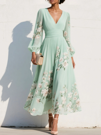 Aurelia — V-Neck Midi Dress