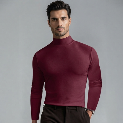 Marden — High-Collar Slim-Fit Long Sleeve Tee