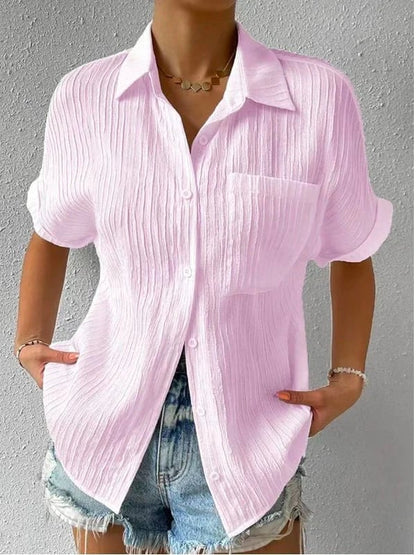 Céline — Shirt-Collar Buttoned Loose-Fit Blouse