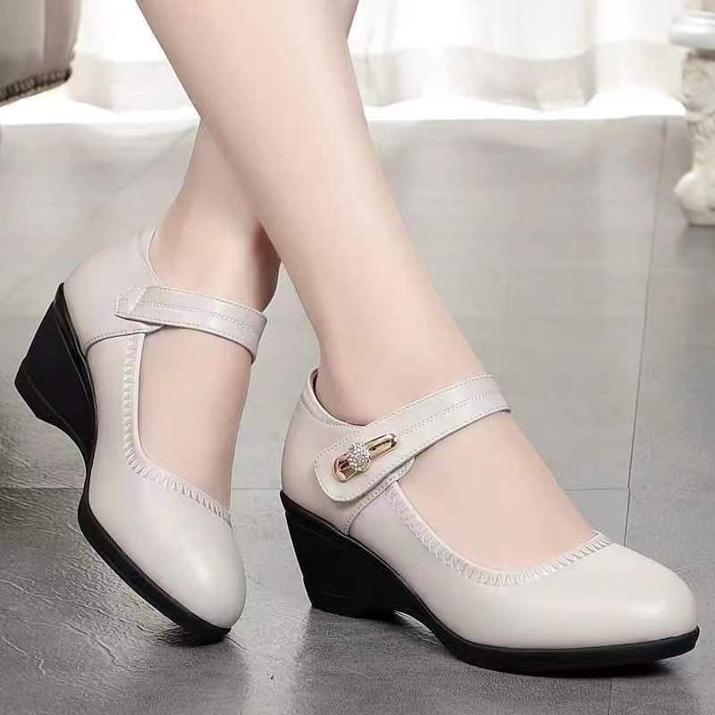 Soft Leather Heels - Non-Slip Shoes