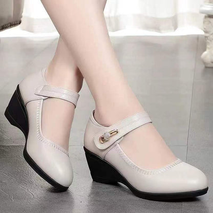 Soft Leather Heels - Non-Slip Shoes