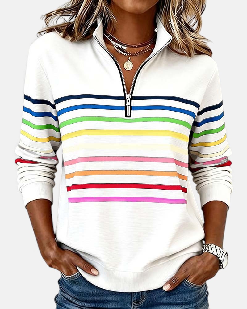 Nina - Comfortable Striped Jumper