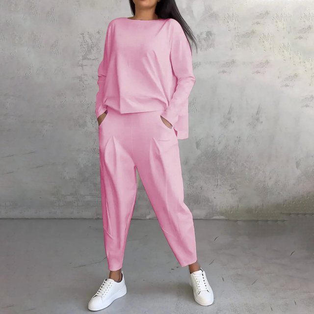 Cotonné — Cotton Asymmetric Sweatshirt & Trouser Set
