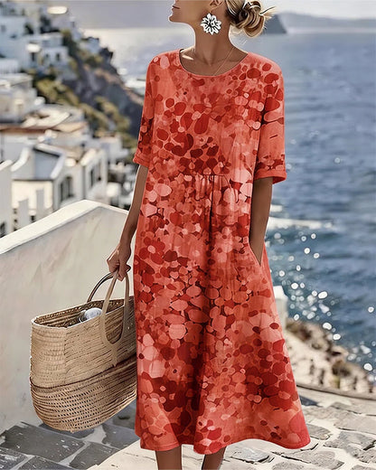 Vera — Printed Relaxed-Fit Midi Dress