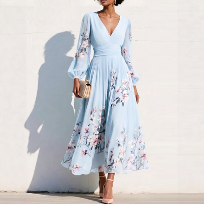 Aurelia — V-Neck Midi Dress