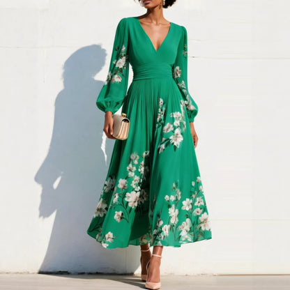 Aurelia — V-Neck Midi Dress