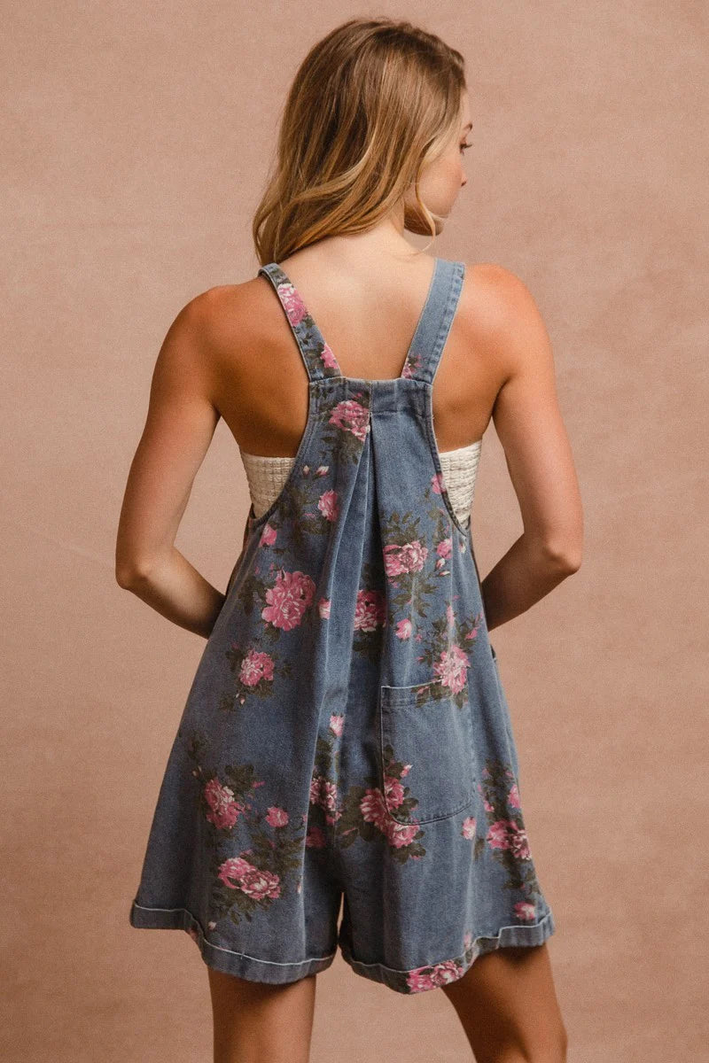 Flora — Vintage Denim Jumpsuit