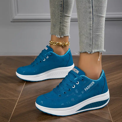 Elegant Comfy Shoes - Comfortable Casual Fashion Wedge Sneakers