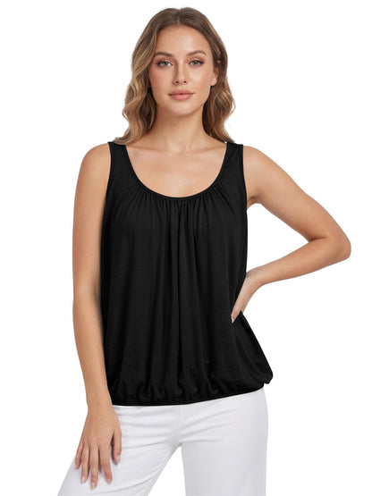 Élodie — Colour Pleated Sleeveless Camisole