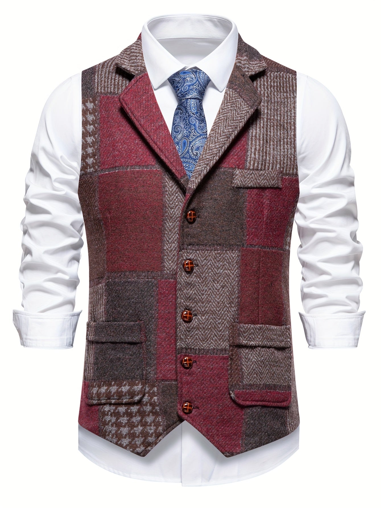 Mosaro — Men's Patchwork Waistcoat