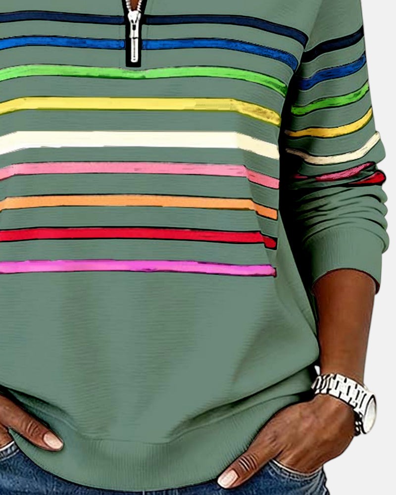 Nina - Comfortable Striped Jumper