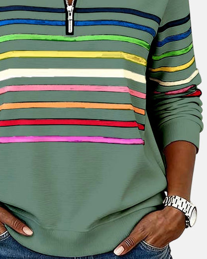 Nina - Comfortable Striped Jumper