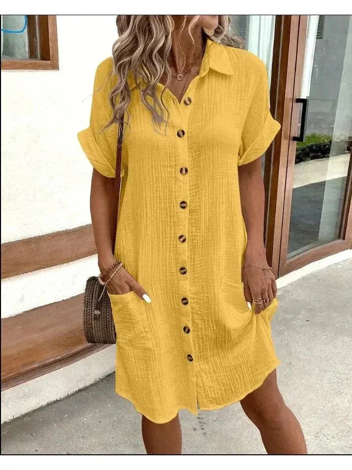 Linnae —Women's Linen Midi Dress