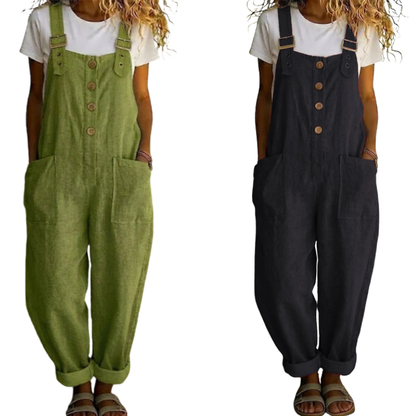 Nera — Button-Front Casual Overall