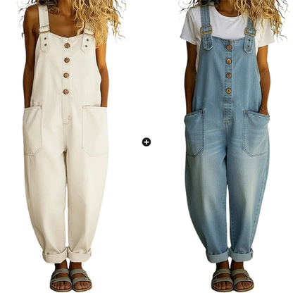 Denvra  —  Denim Overall with Vintage Buckles