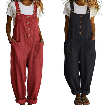 Nera — Button-Front Casual Overall