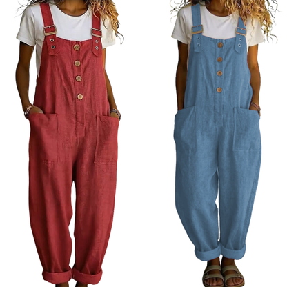 Nera — Button-Front Casual Overall