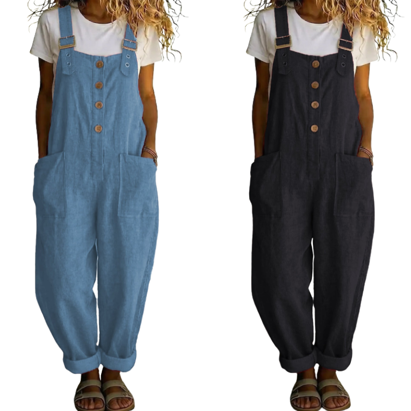 Nera — Button-Front Casual Overall