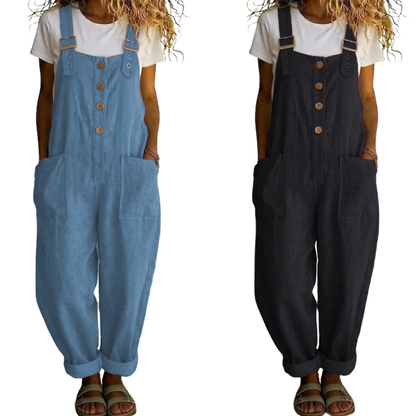 Nera — Button-Front Casual Overall